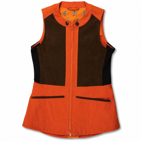 Kevin's Finest Balmoral Women's Shooting Vest-Women's Clothing-Blaze/Chocolate-XS-Kevin's Fine Outdoor Gear & Apparel