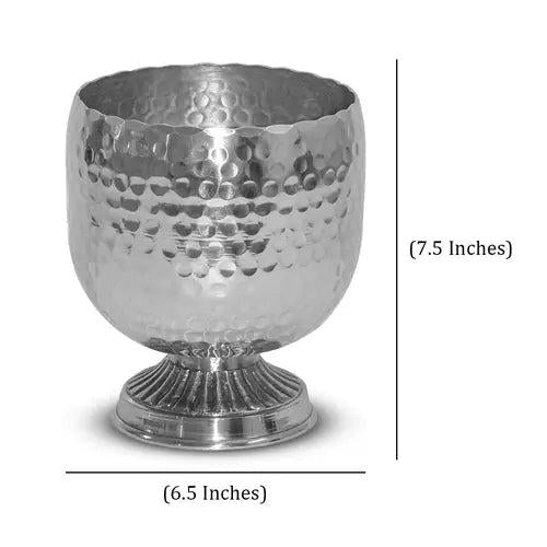 Hammered Pedestal Wine Chillers-Home/Giftware-7" x 6 1/2"-Kevin's Fine Outdoor Gear & Apparel