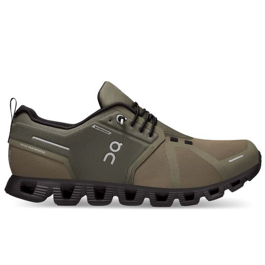 On Running Men's Waterproof Cloud 5 Shoes-Footwear-Olive | Black-7-Kevin's Fine Outdoor Gear & Apparel