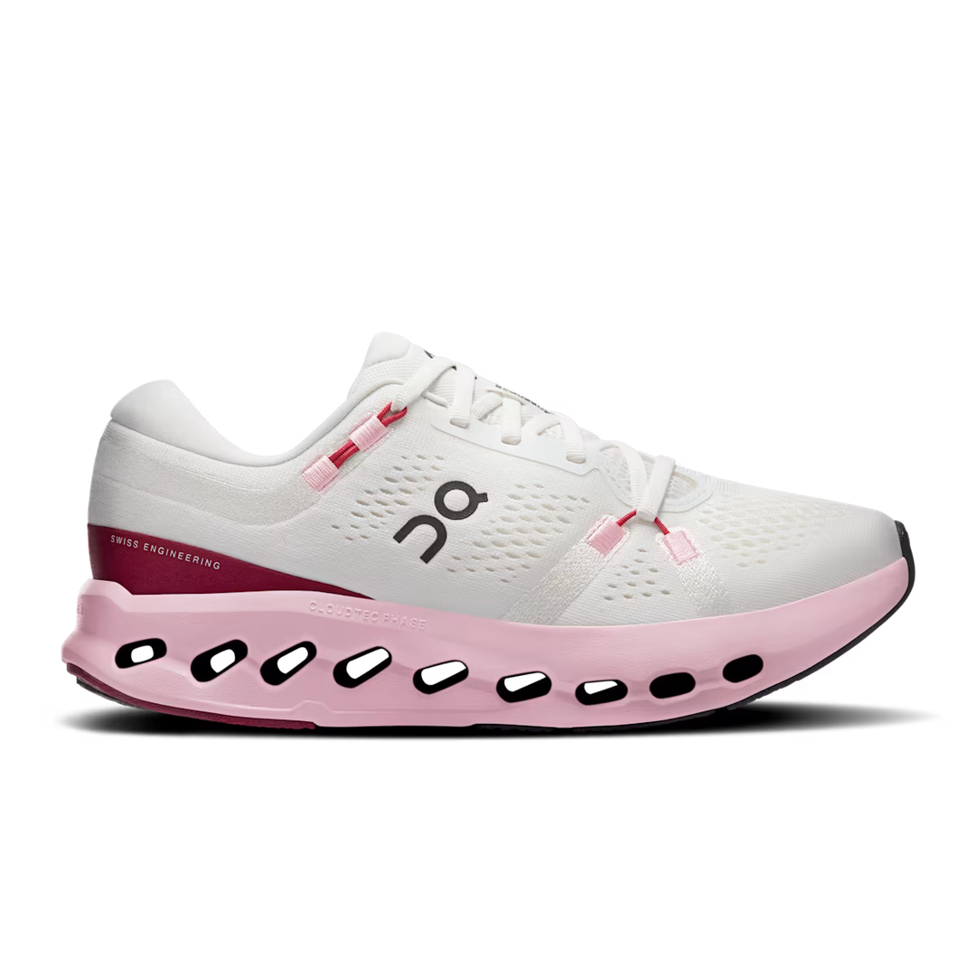 On Running Women's Cloudsurfer 2 Shoes-Women's Footwear-Ivory | Peony-5.5-Kevin's Fine Outdoor Gear & Apparel
