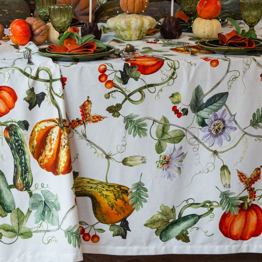 Kevin's Italian Linen Gamebird Table Cloth-Home/Giftware-Pumpkins-67"x67"-Kevin's Fine Outdoor Gear & Apparel
