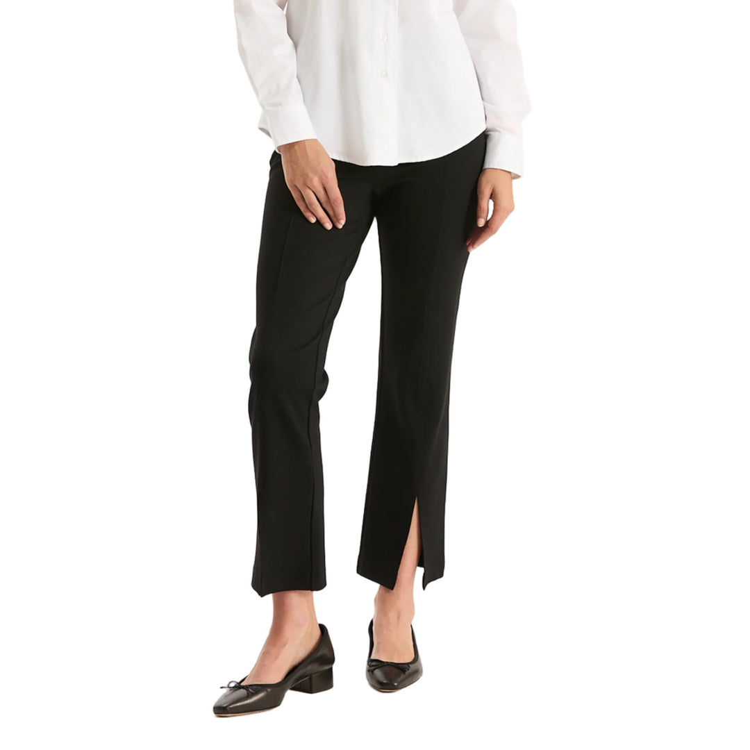 Tyler Boe Margie Ponte Slit Front Pant-Women's Clothing-Black-0-Kevin's Fine Outdoor Gear & Apparel