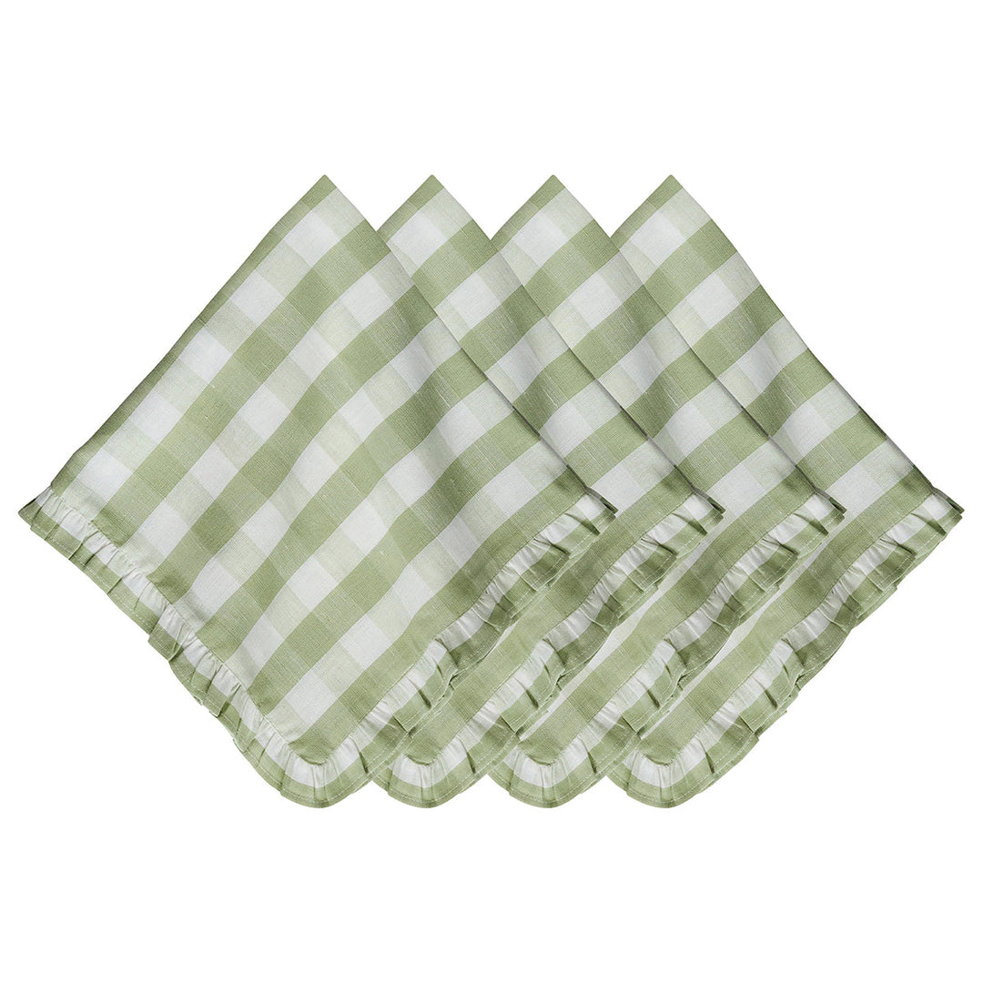 Juliska Gingham Ruffle Napkin (Set of 4)-Home/Giftware-Kevin's Fine Outdoor Gear & Apparel