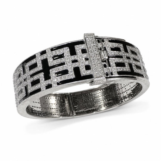 Enamel Basket Bangle-Jewelry-Black-Kevin's Fine Outdoor Gear & Apparel