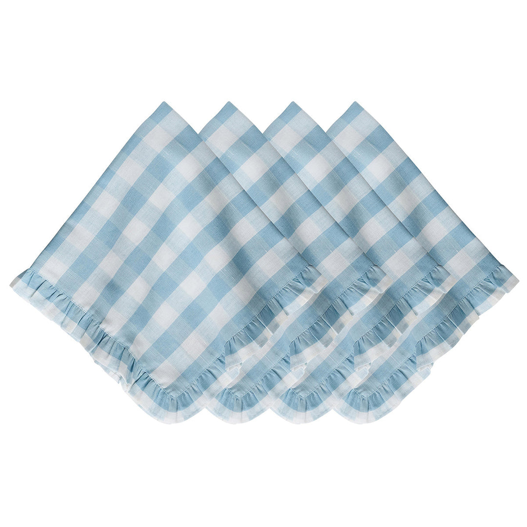 Juliska Gingham Ruffle Napkin (Set of 4)-Home/Giftware-Kevin's Fine Outdoor Gear & Apparel