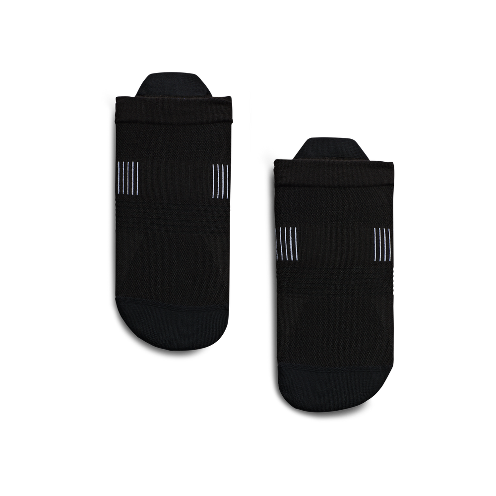 On Running Men's Ultralight Low Sock-Footwear-Black | White-M-Kevin's Fine Outdoor Gear & Apparel