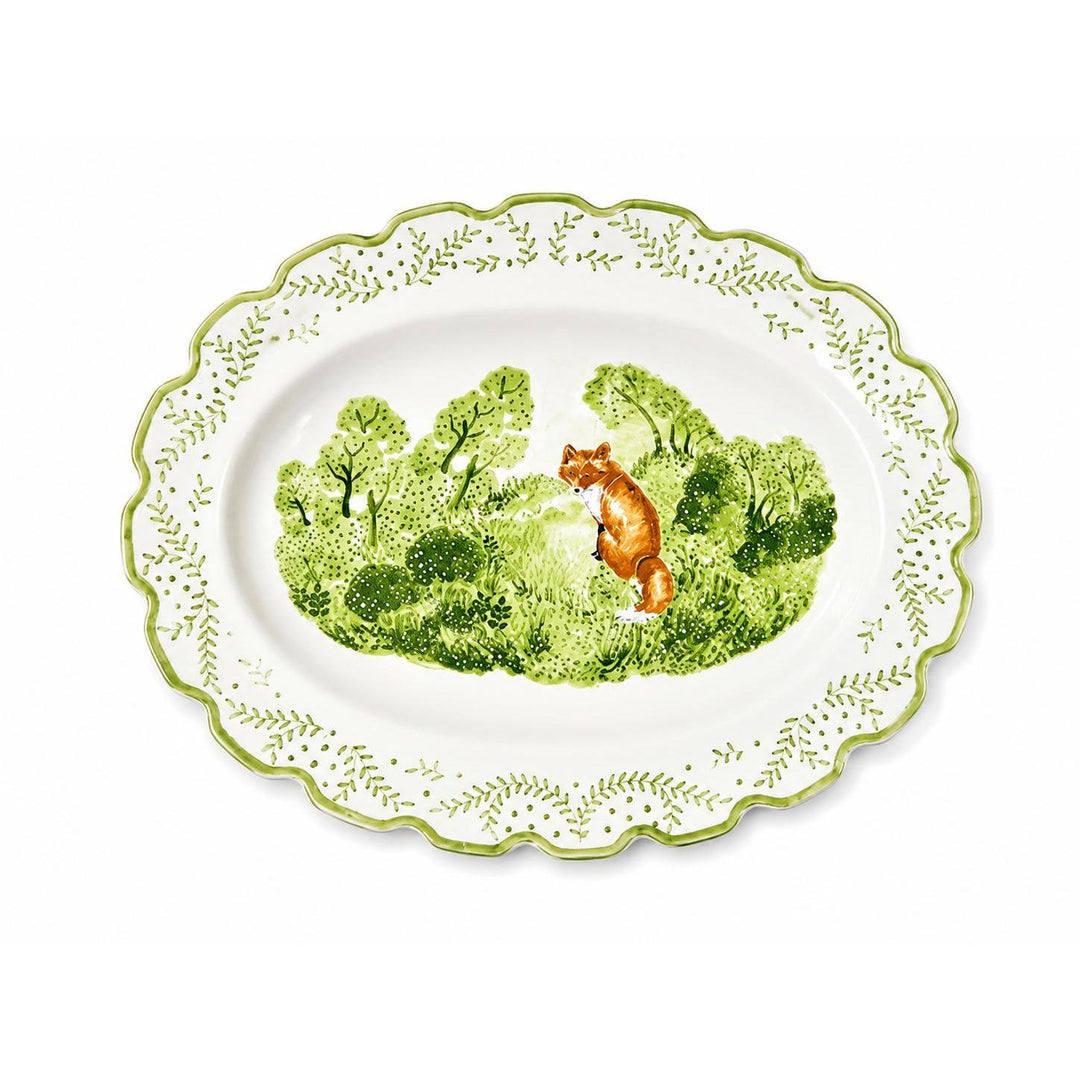 Foxy Scalloped Oval Platter