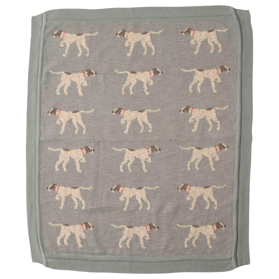 Cotton Knit Blanket with Dog-Pet Supply-Blue-Kevin's Fine Outdoor Gear & Apparel