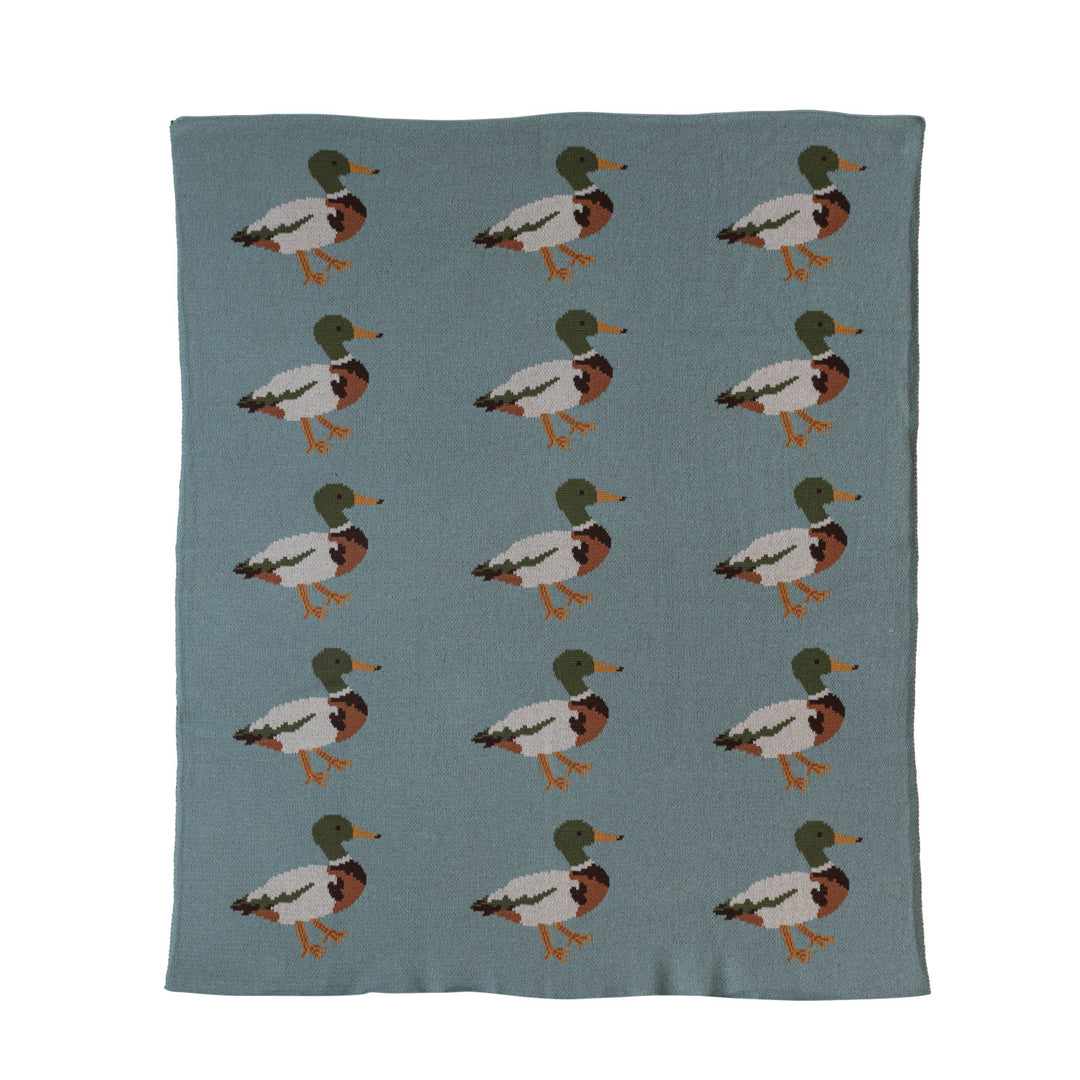 Cotton Knit Baby Blanket-Pet Supply-Multi-Ducks-Kevin's Fine Outdoor Gear & Apparel