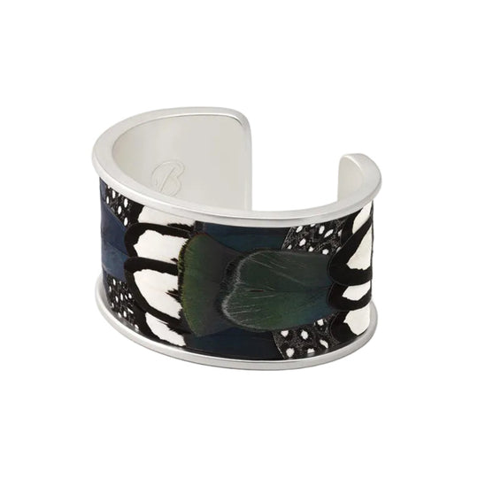 Brackish Dockside Wide Feather Cuff Bracelet-Women's Accessories-Silver-Kevin's Fine Outdoor Gear & Apparel