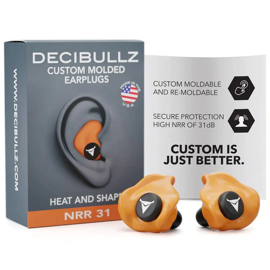 Decibullz Custom Molded Earplugs-Hunting/Outdoors-Orange-Kevin's Fine Outdoor Gear & Apparel
