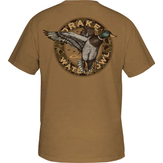 Drake Waterfowl Circle Mallard T-Shirt-Medal Bronze Heather-S-Kevin's Fine Outdoor Gear & Apparel