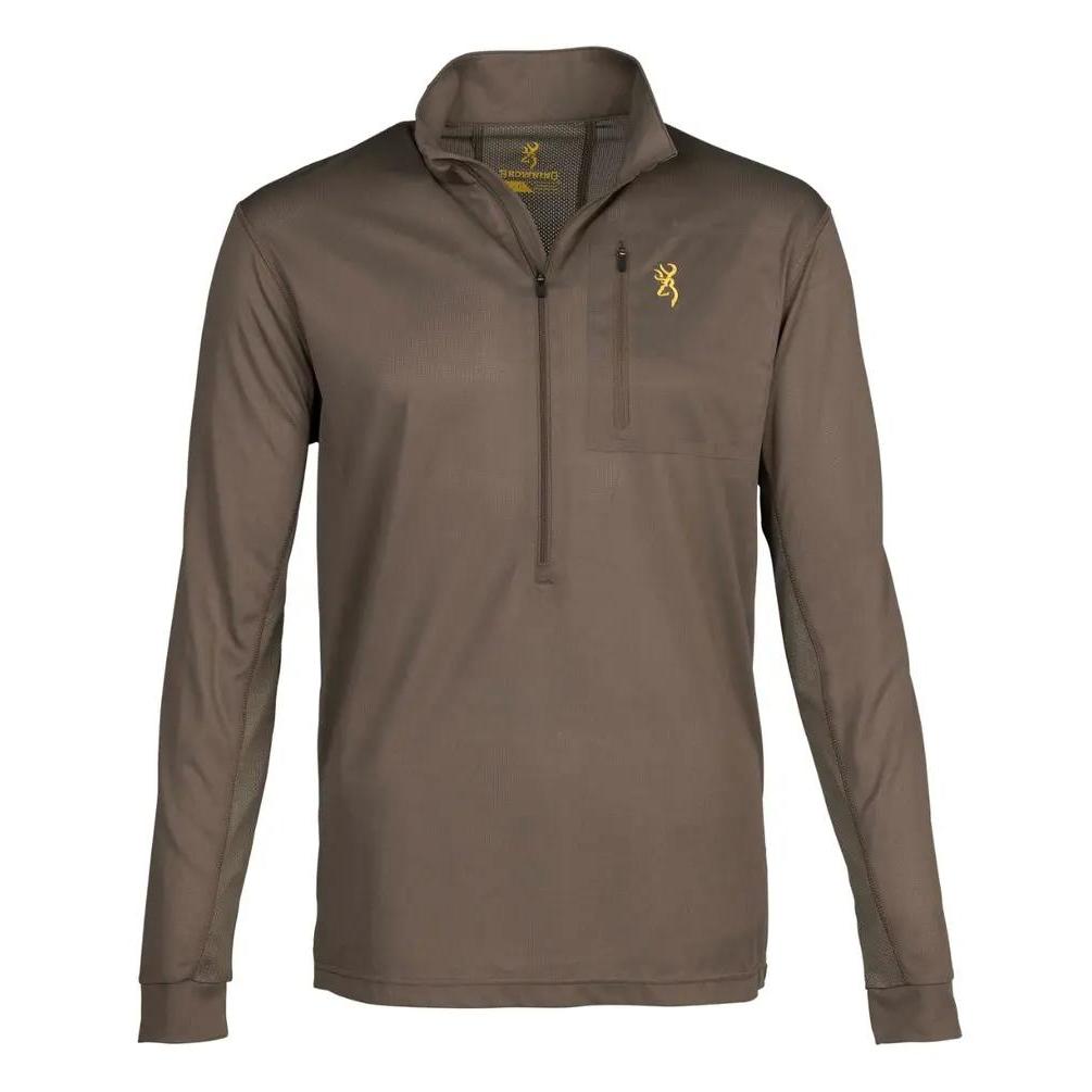 Browning Early Season 3/4 Zip Shirt-Men's Clothing-Major Brown-S-Kevin's Fine Outdoor Gear & Apparel