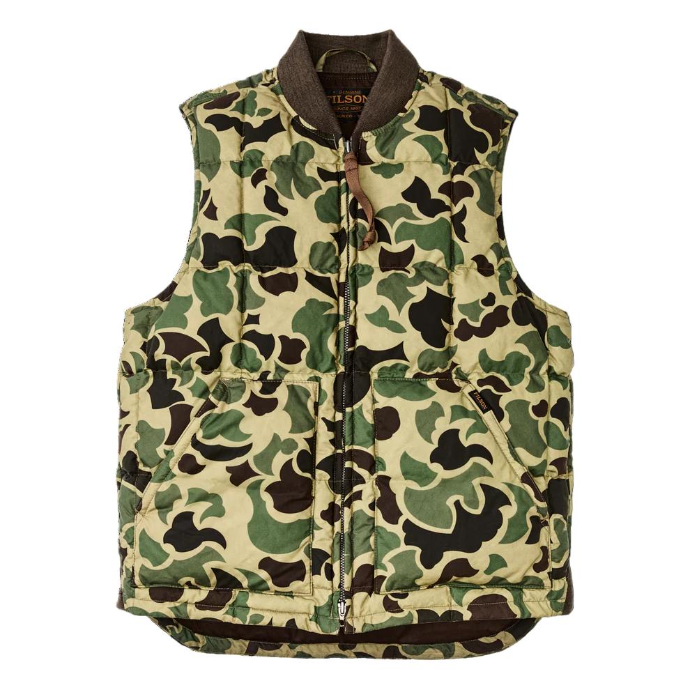 Filson Waxed Down Vest-Men's Clothing-Tundra Shrub Camo-M-Kevin's Fine Outdoor Gear & Apparel