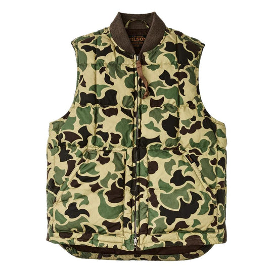 Filson Waxed Down Vest-Men's Clothing-Tundra Shrub Camo-M-Kevin's Fine Outdoor Gear & Apparel