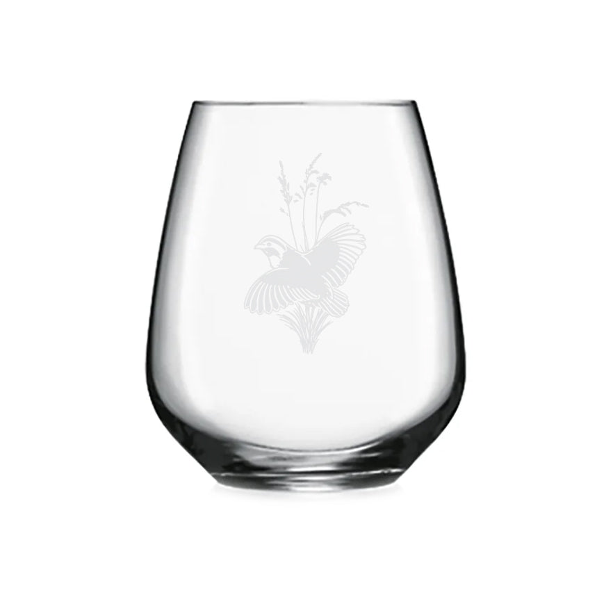 Kevin's Etched Crystal Stemless Wine Glass-Home/Giftware-Kevin's Fine Outdoor Gear & Apparel