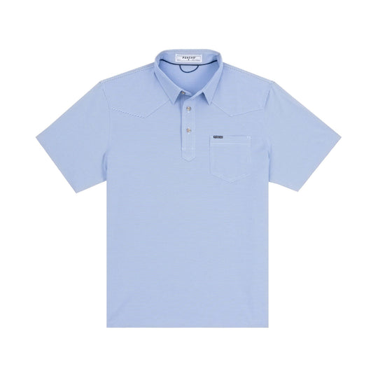 Poncho The Haulover Inlet Performance Polo-Men's Clothing-True Blue and White Stripe-M-Kevin's Fine Outdoor Gear & Apparel