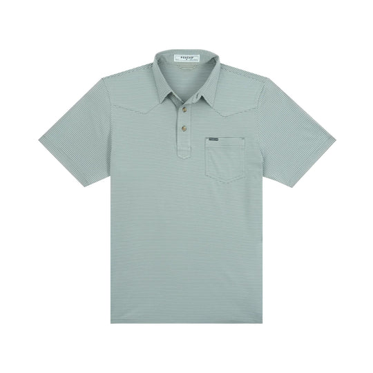 Poncho The Farm To Market Performance Polo-Men's Clothing-Moss Green and White-M-Kevin's Fine Outdoor Gear & Apparel