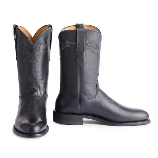 Lucchese Sunset Roper Boots-Men's Footwear-Black-9-D-Kevin's Fine Outdoor Gear & Apparel