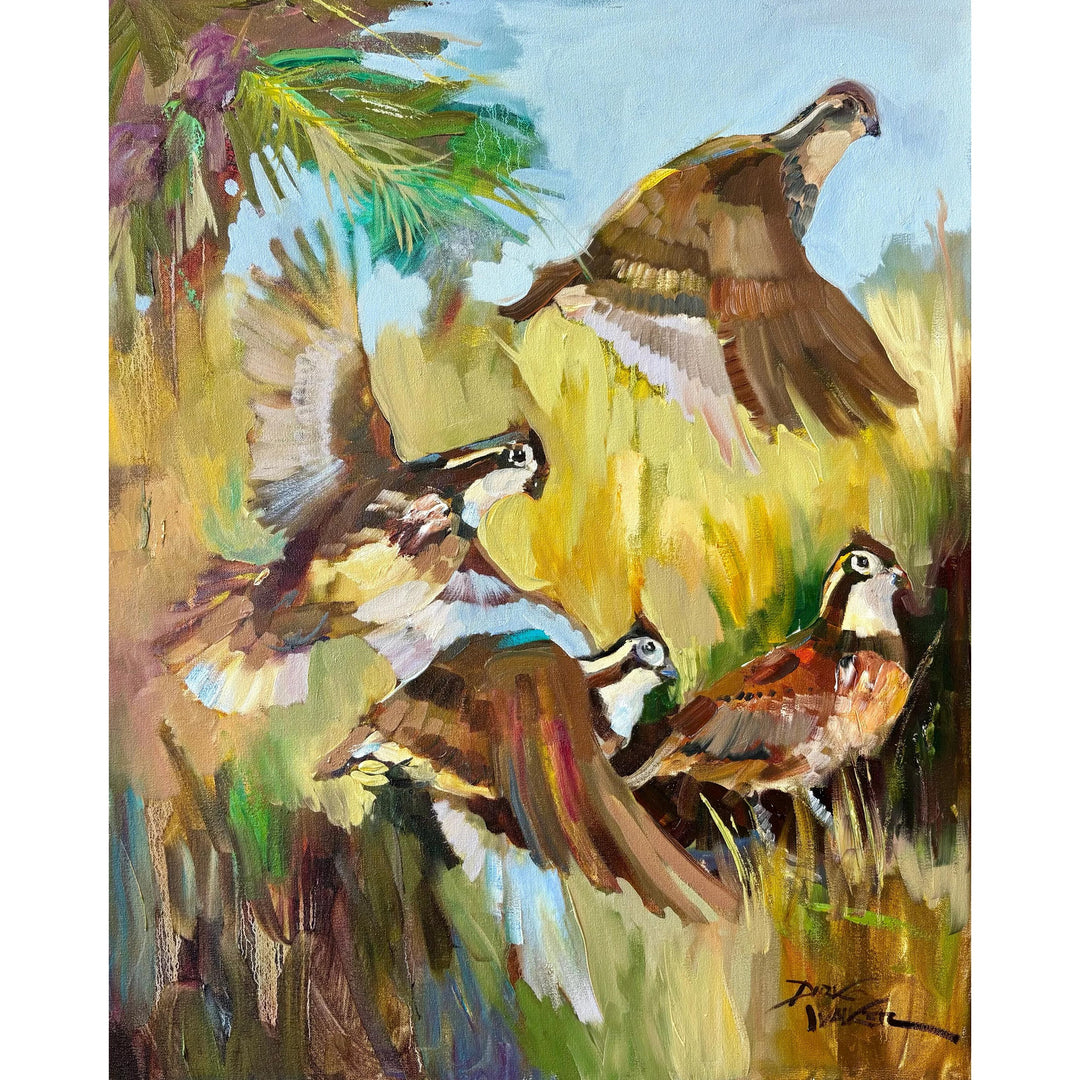 "Amongst the Longleaf Pines - Bobwhite Quail" Painting by Dirk Walker-Home/Giftware-Kevin's Fine Outdoor Gear & Apparel
