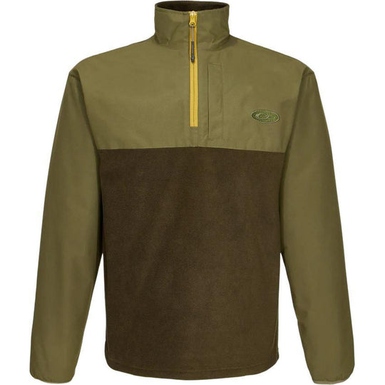 Drake Waterfowl MST Quarter Zip Refuge Eqwader Jacket-Men's Clothing-Green Timber-S-Kevin's Fine Outdoor Gear & Apparel