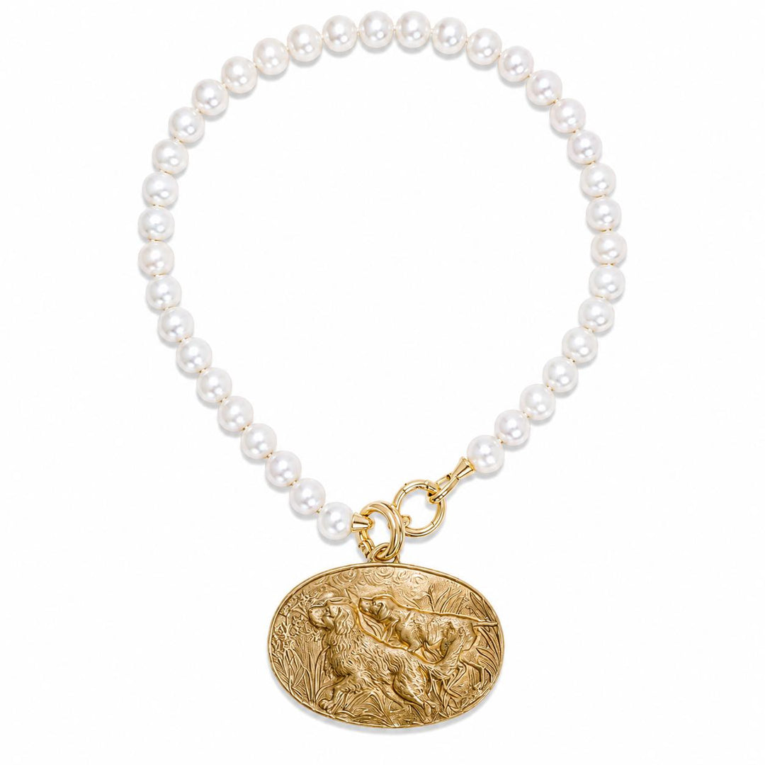 Freshwater Pearl Brass Pendant Necklace-Jewelry-Hunt Dogs-Kevin's Fine Outdoor Gear & Apparel