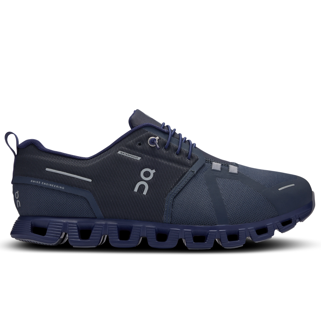 On Running Men's Waterproof Cloud 5 Shoes-Footwear-Navy | Ink-7-Kevin's Fine Outdoor Gear & Apparel