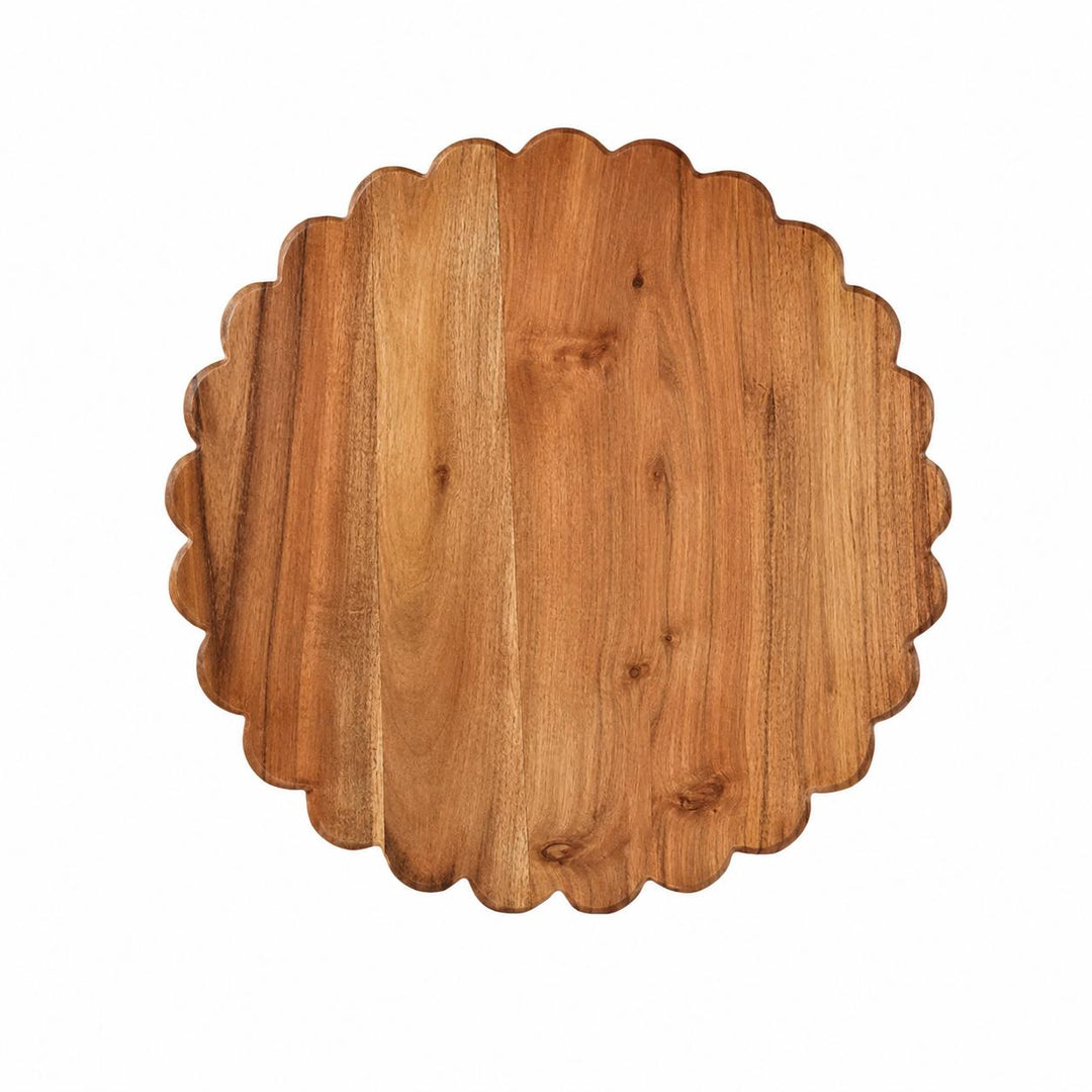 Scalloped Round Cutting Board Charger-Home/Giftware-L-Kevin's Fine Outdoor Gear & Apparel