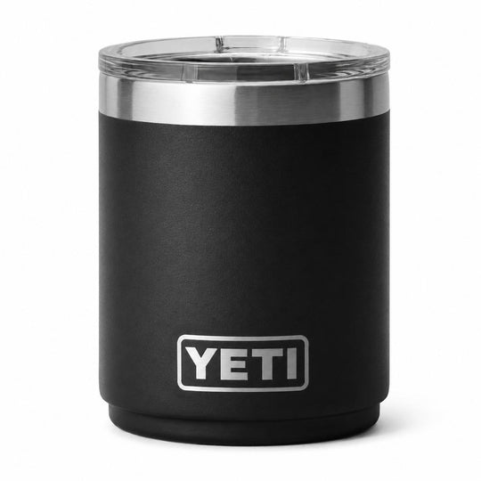 YETI Rambler 10 oz Lowball 2.0 with Durasip Ceramic Lining and MegaSlider Lid-Hunting/Outdoors-Black-Kevin's Fine Outdoor Gear & Apparel