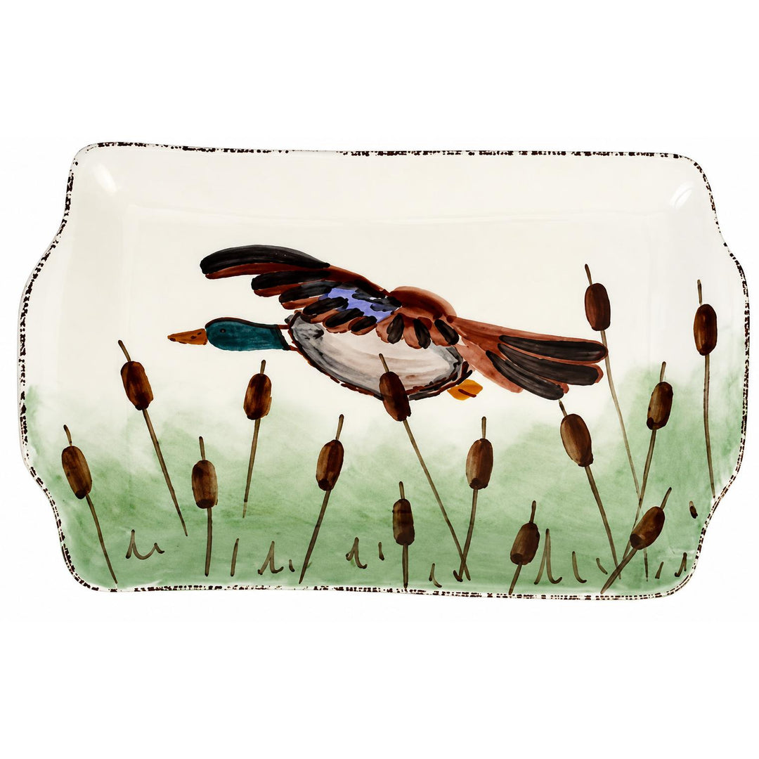Vietri Wildlife Rectangular Plate-Home/Giftware-Mallard-Kevin's Fine Outdoor Gear & Apparel