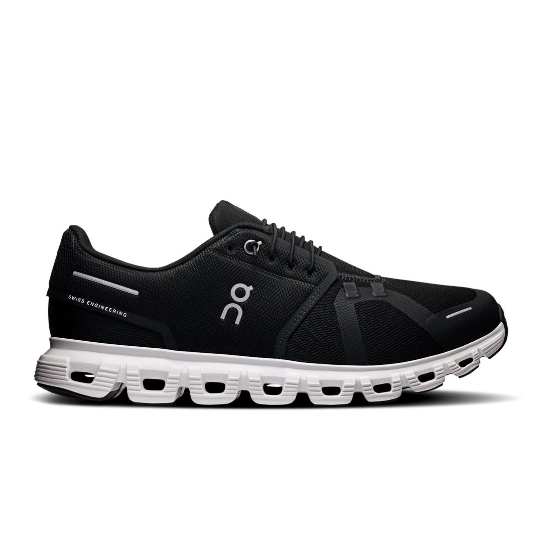 On Running Cloud 6 Men's Shoes-Men's Footwear-Black | White-8-Kevin's Fine Outdoor Gear & Apparel