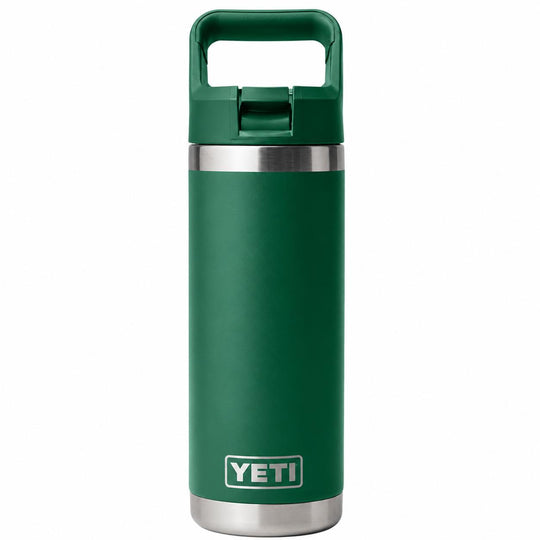 YETI 18 oz Rambler Water Bottle with Color-Matched Straw Cap-Hunting/Outdoors-Black Forest Green-Kevin's Fine Outdoor Gear & Apparel