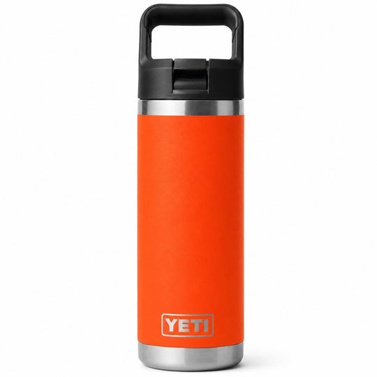 YETI 18 oz Rambler Water Bottle with Color-Matched Straw Cap-Hunting/Outdoors-Solar Flare-Kevin's Fine Outdoor Gear & Apparel