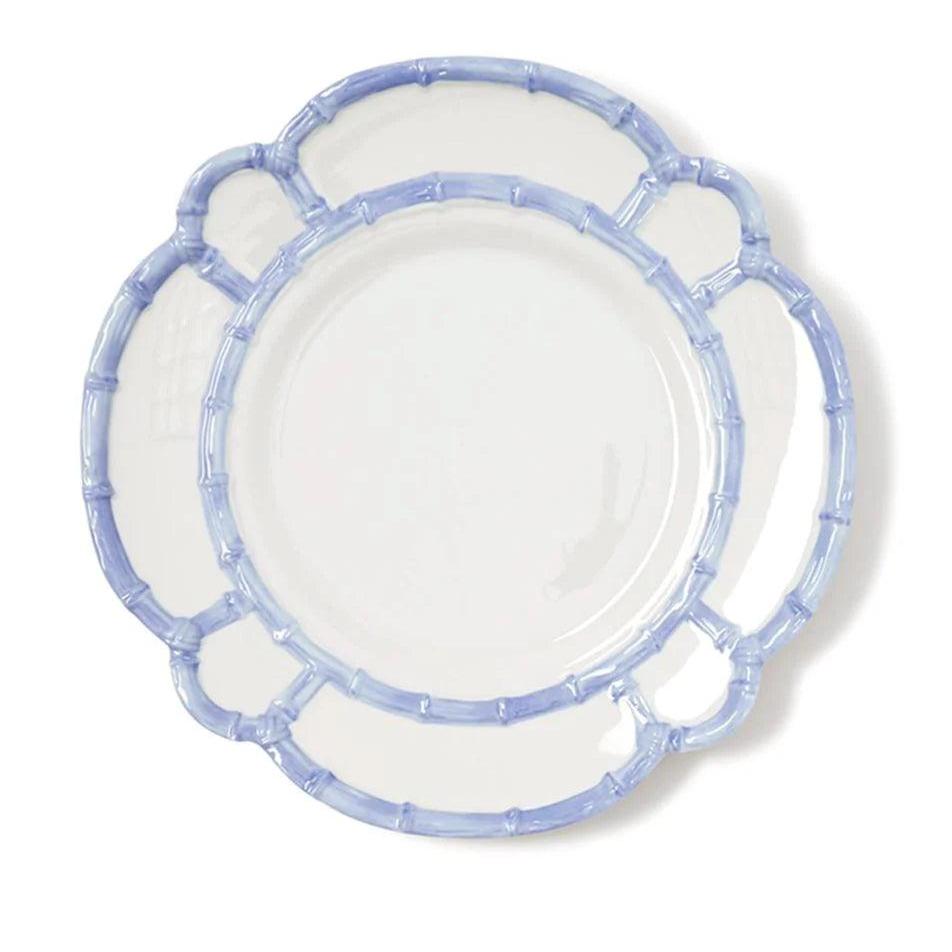 Bamboo Touch Dinner Plates with Bamboo Rim (Set of 4)-Home/Giftware-French Blue-Kevin's Fine Outdoor Gear & Apparel