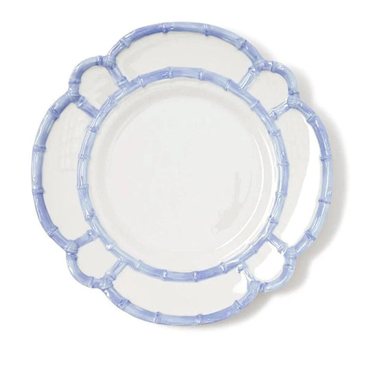 Bamboo Touch Dinner Plates with Bamboo Rim (Set of 4)-Home/Giftware-French Blue-Kevin's Fine Outdoor Gear & Apparel