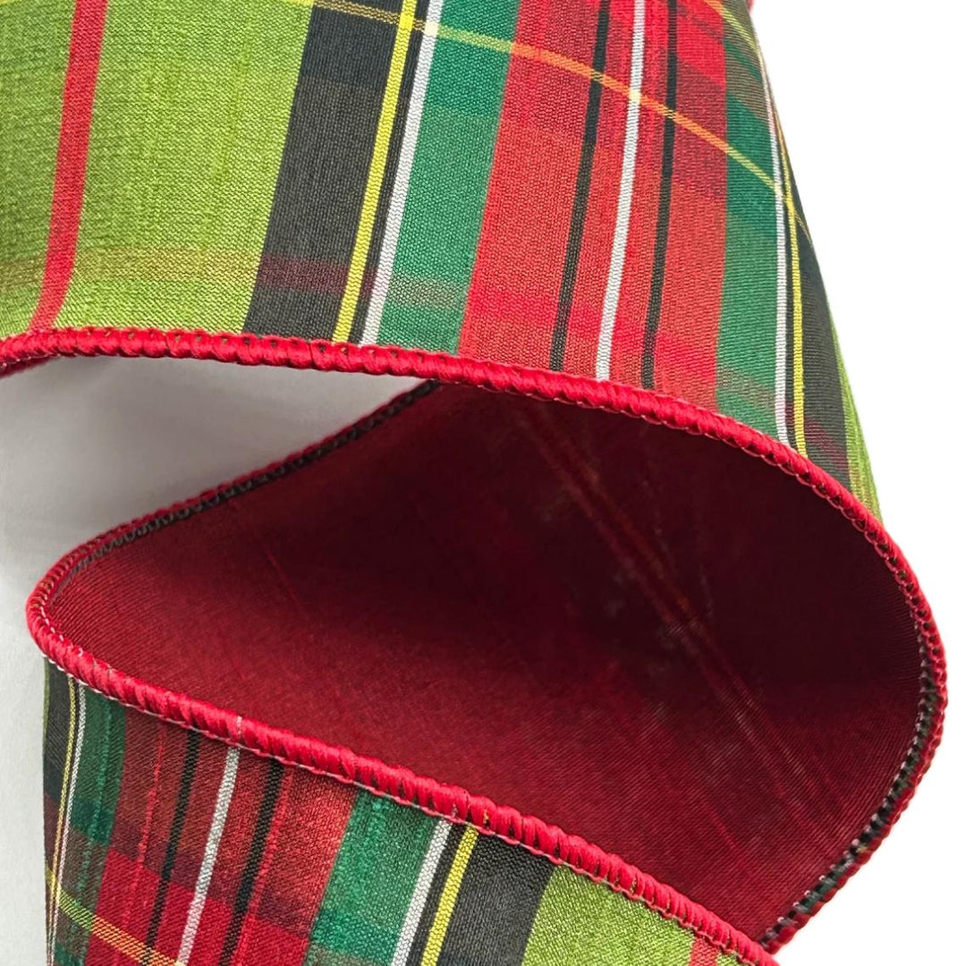 4" x 10yds Dupion Tradition Tartan Ribbon