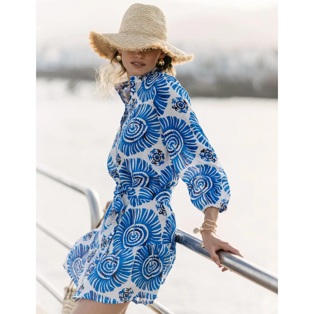 Ferinando Fusco Frou Frou Shirt Dress-Women's Clothing-Kevin's Fine Outdoor Gear & Apparel