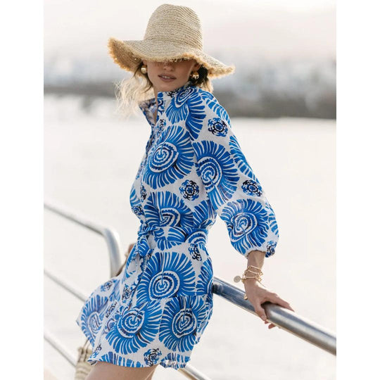 Ferinando Fusco Frou Frou Shirt Dress-Women's Clothing-Kevin's Fine Outdoor Gear & Apparel