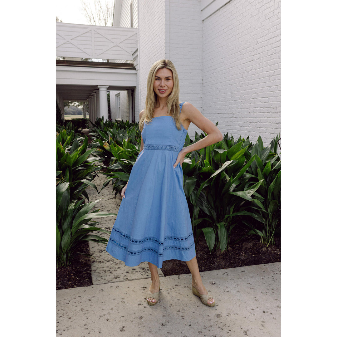 Sail to Sable Palmer Midi Dress with Straps-Women's Clothing-Azure-XS-Kevin's Fine Outdoor Gear & Apparel