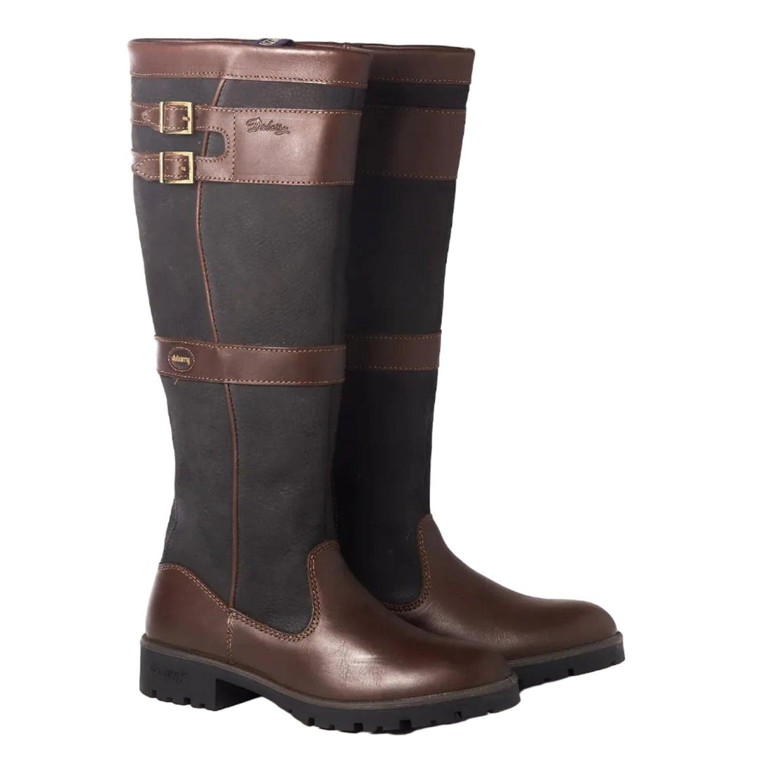 Dubarry Longford Waterproof Boot-Women's Footwear-Black/Brown-US 5-5.5/EU 35-Kevin's Fine Outdoor Gear & Apparel