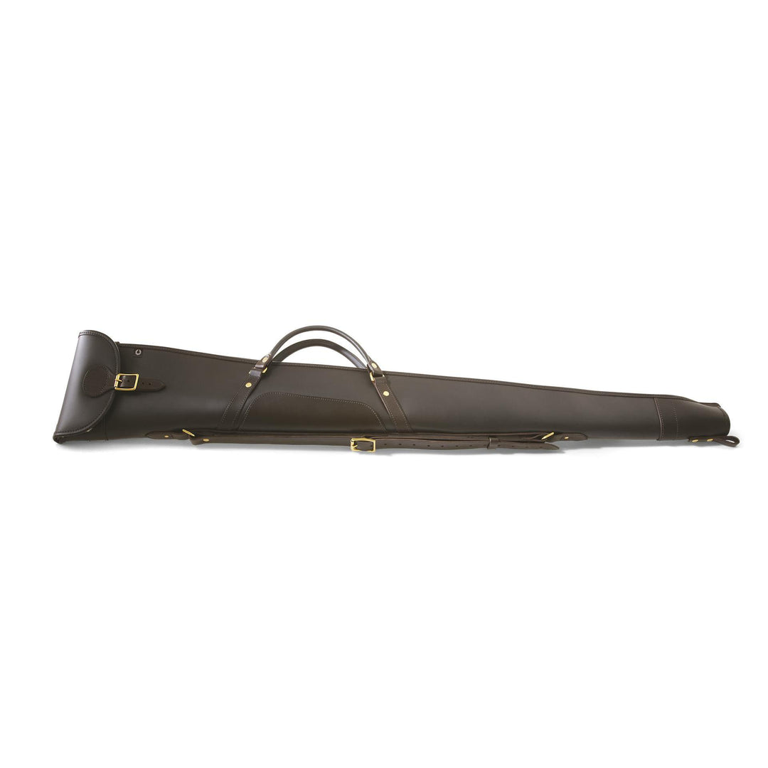 Byland Leather Shotgun Slip with Flap and Zip and Carry Handles-Hunting/Outdoors-Dark Havana-28"-Kevin's Fine Outdoor Gear & Apparel
