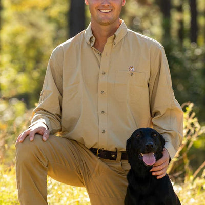 Kevin's Bob White Quail Stretch Long Sleeve Performance Seersucker Field Shirt-Men's Clothing-Kevin's Fine Outdoor Gear & Apparel