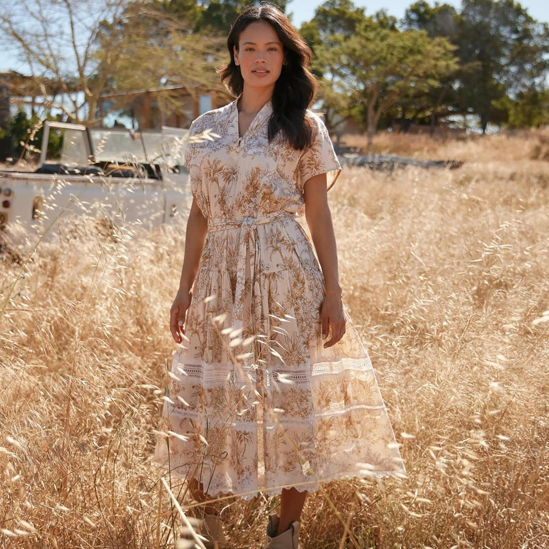 Brita Midi Dress Beige