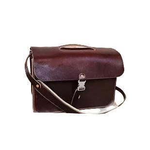 Mulholland Outfitters 14" Leather Sport Bag-Luggage-Burgundy-Kevin's Fine Outdoor Gear & Apparel