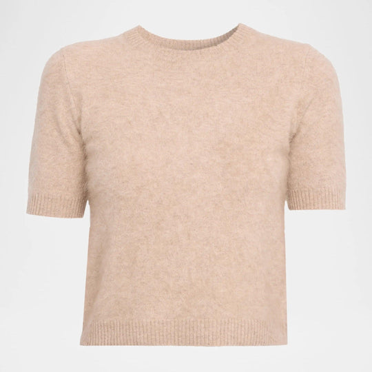 Autumn Cashmere Cropped S/S Crew-Women's Clothing-Cappuccino-S-Kevin's Fine Outdoor Gear & Apparel