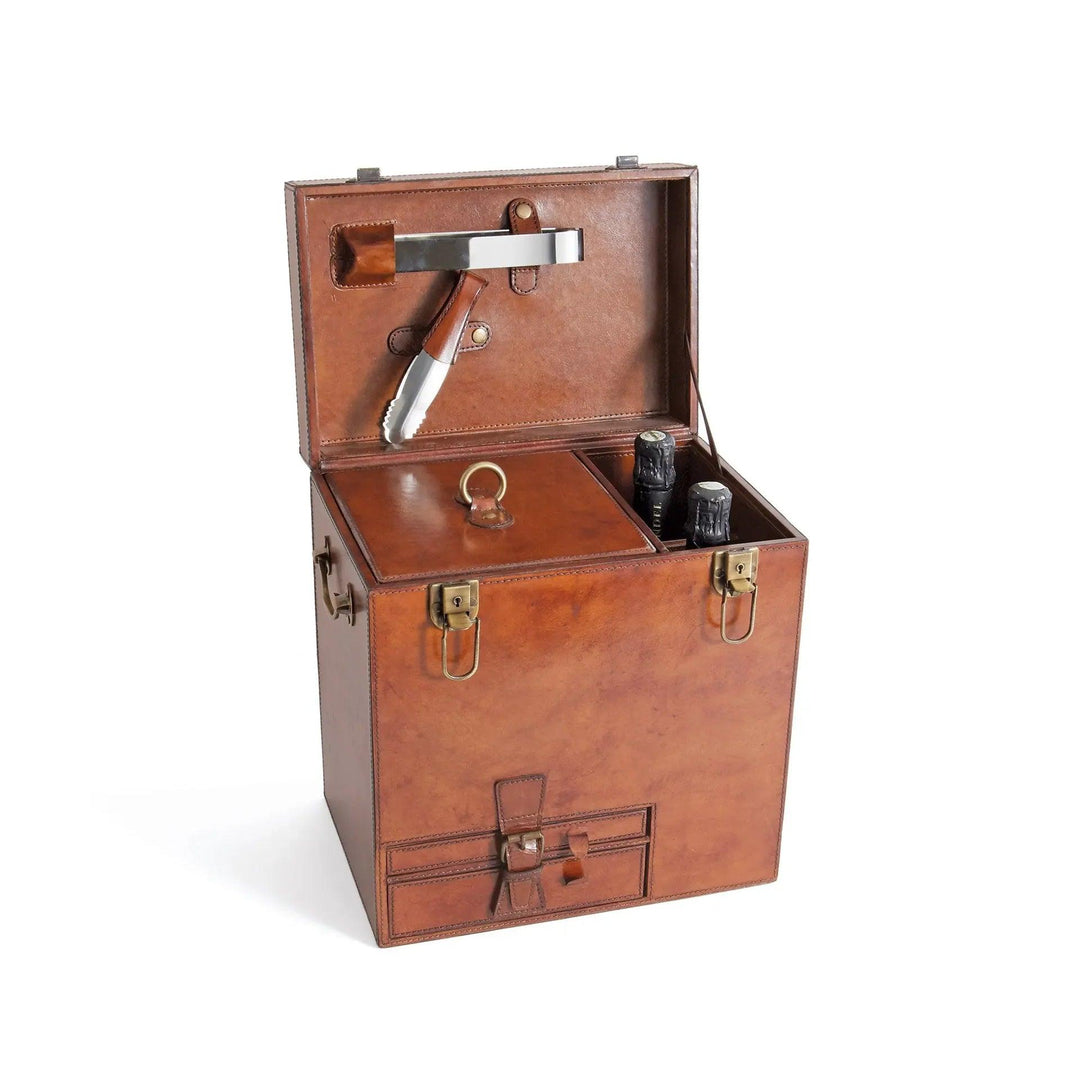 On The Go Leather Wine Bar-Home/Giftware-Kevin's Fine Outdoor Gear & Apparel