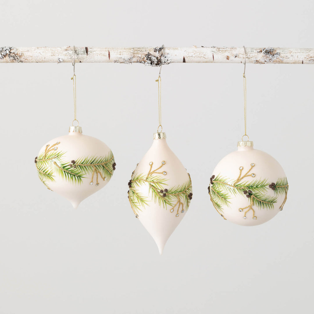 Long Pine Glass Finial Ornament-Home/Giftware-Oval-Kevin's Fine Outdoor Gear & Apparel