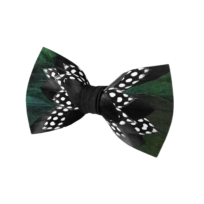 Brackish Papadopoulos Goose and Guinea Feather Bow Tie-Men's Accessories-Kevin's Fine Outdoor Gear & Apparel
