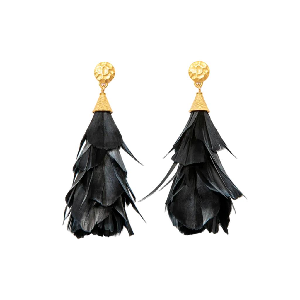 Brackish Parades Goose Feather Earrings-Jewelry-Statement-Kevin's Fine Outdoor Gear & Apparel