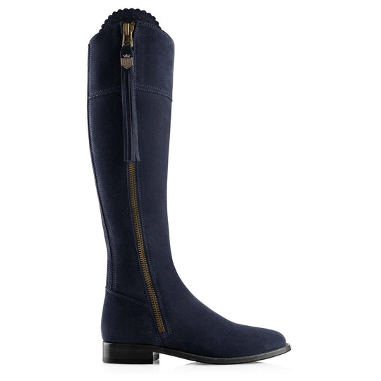 Fairfax & Favor Women's Regina Regular Calf Suede Boot-Women's Footwear-Navy-EU37/US6-Kevin's Fine Outdoor Gear & Apparel